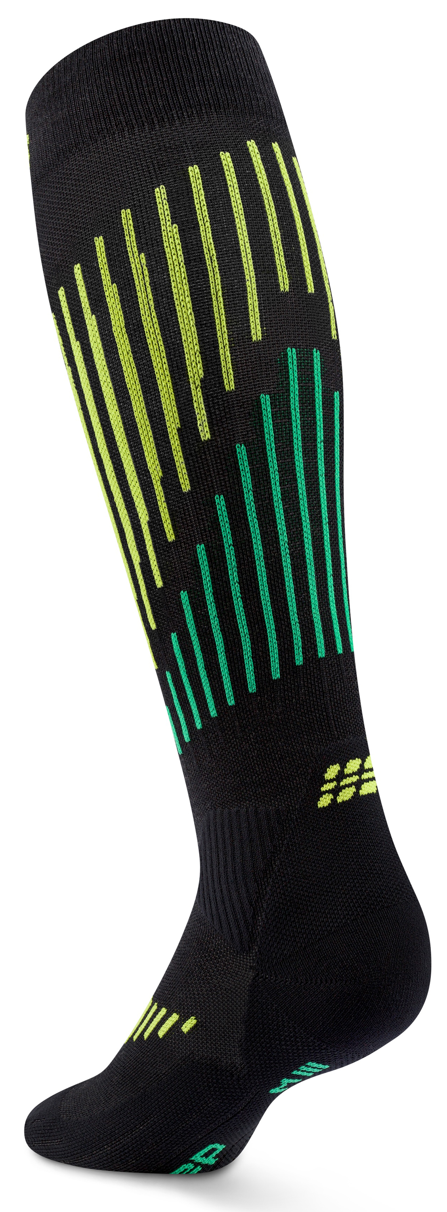 CEP Core Run Merino Compression Socks 3.0 Damen Schwarz Grün