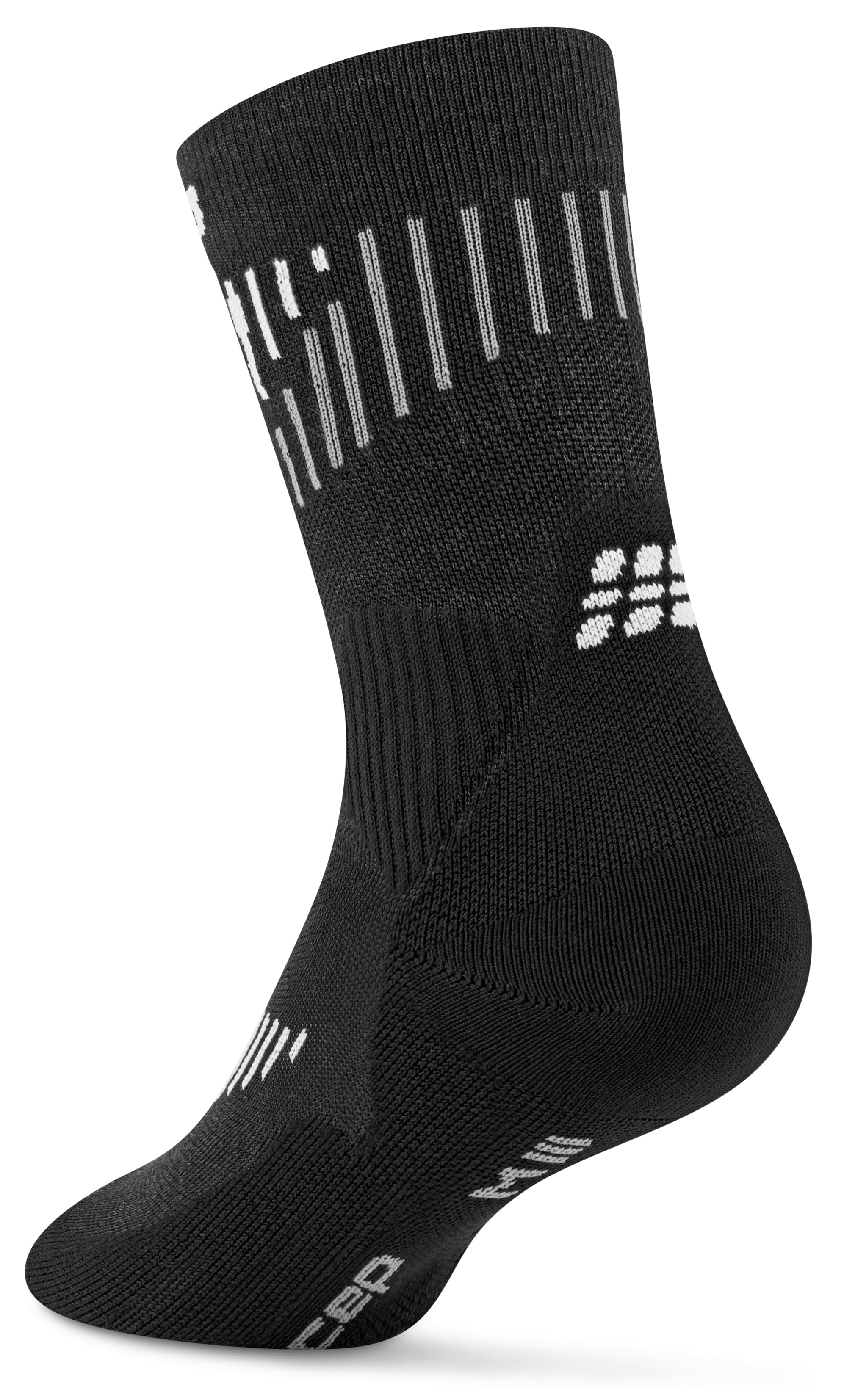 CEP Core Run Merino Mid Cut Compression Socks 3.0 Herren Schwarz Weiß