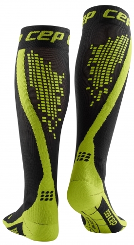CEP Nighttech Run Compression Socks Damen Schwarz/Grün