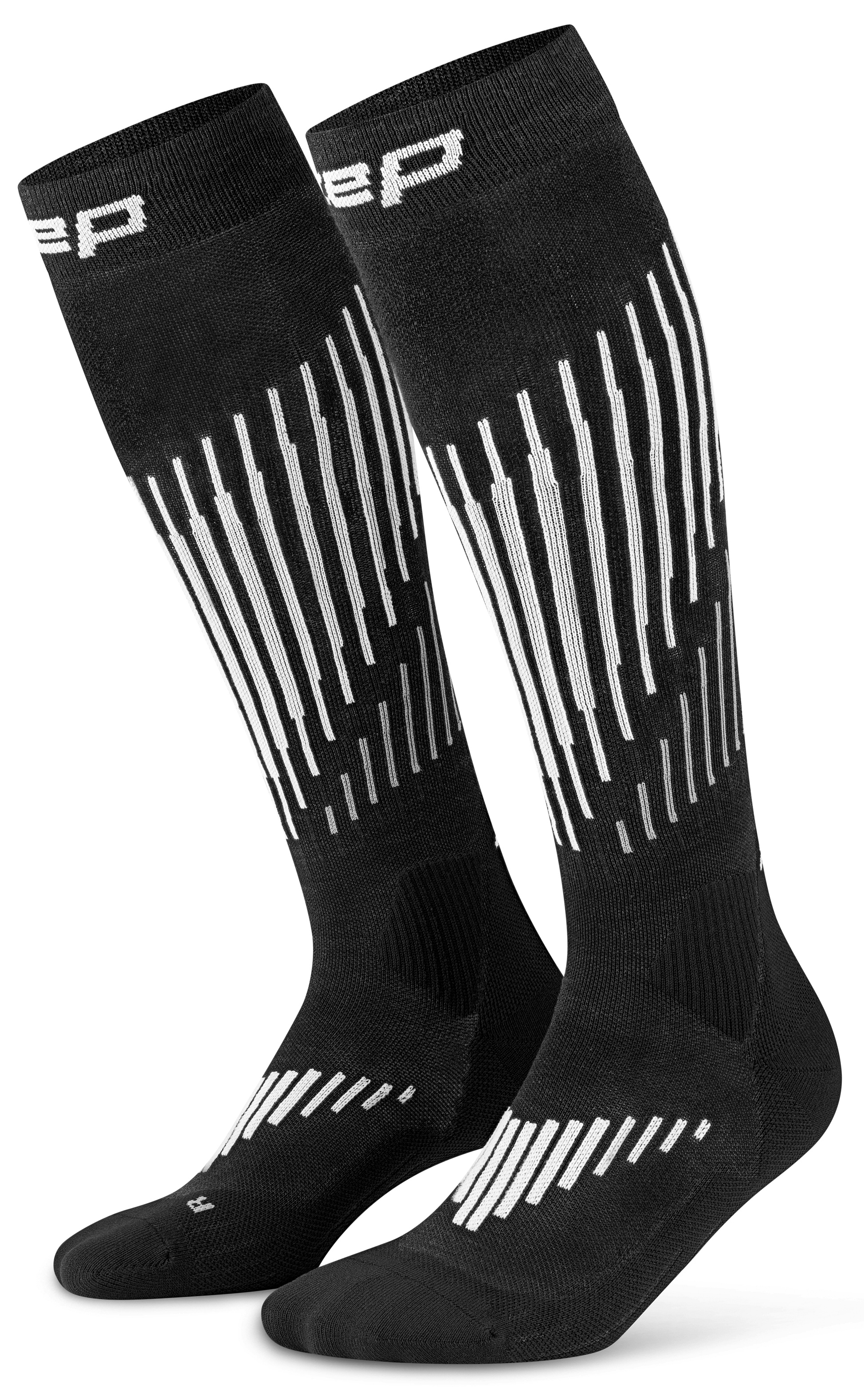 CEP Core Run Merino Compression Socks 3.0 Damen Schwarz Weiß