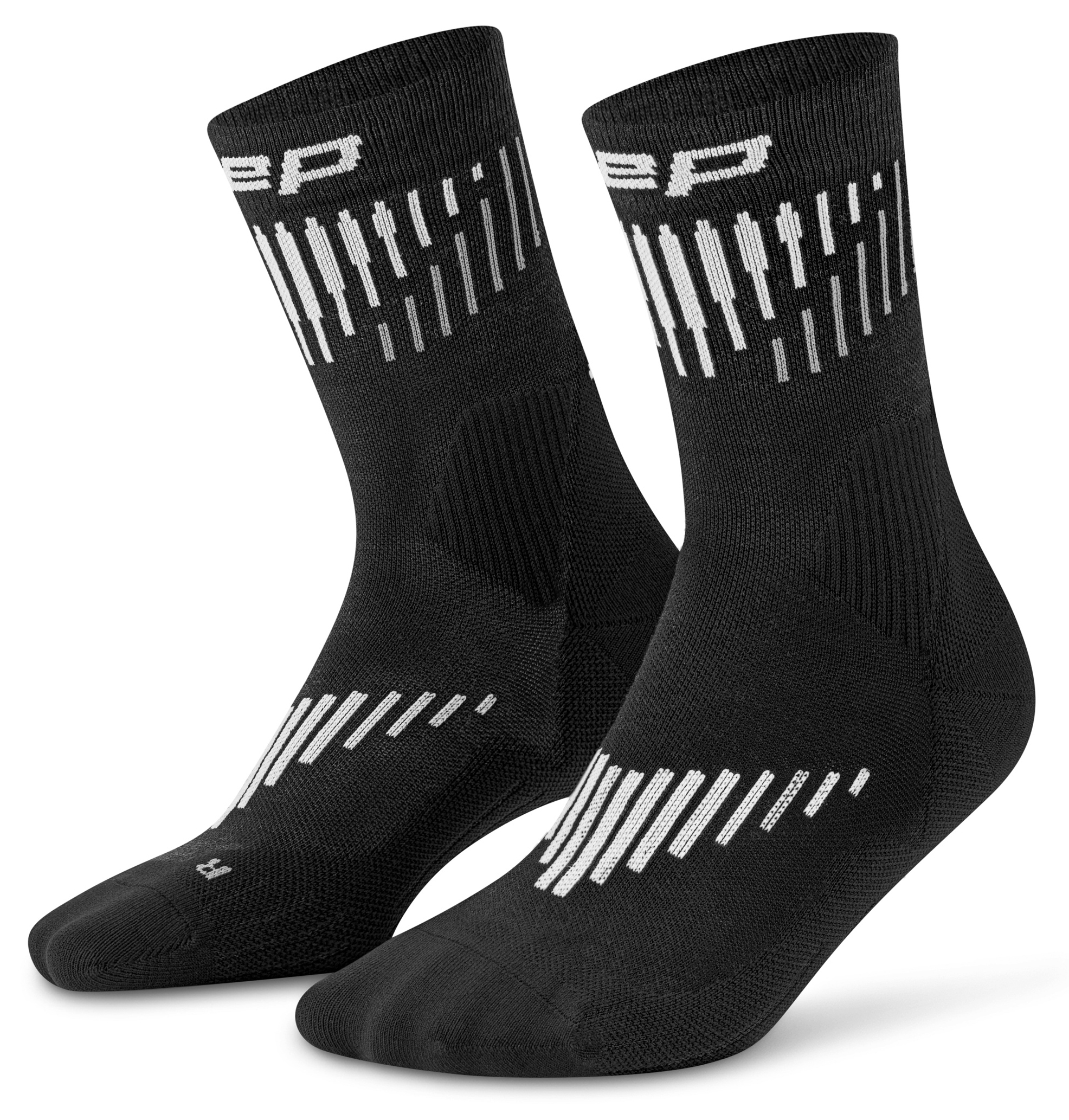 CEP Core Run Merino Mid Cut Compression Socks 3.0 Herren Schwarz Weiß